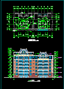 某市东方塞纳住宅楼建筑CAD设计施工图纸-图二