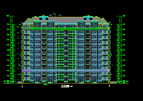 上海某小高层住宅楼建筑CAD设计施工图纸-图二