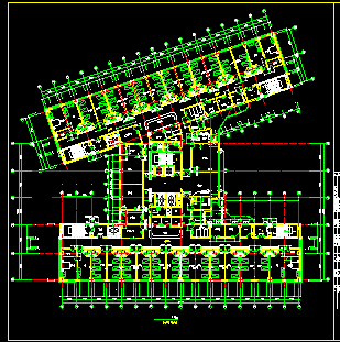 保定市第一中心医院CAD平面设计图-图二