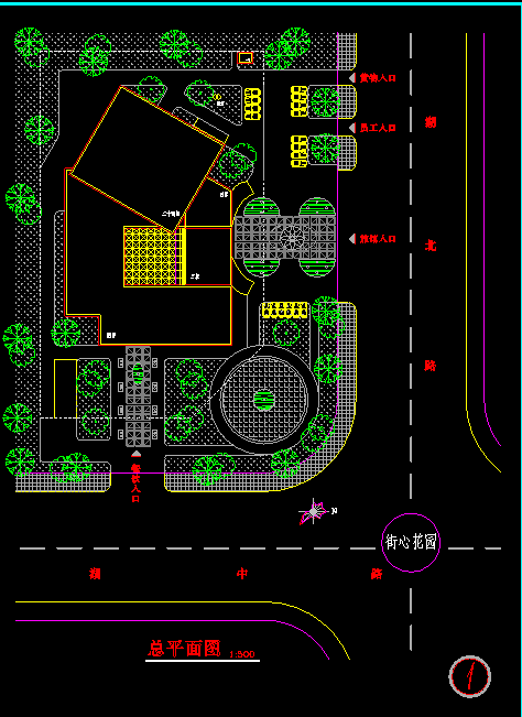 宾馆方案施工CAD平立剖面设计图-图二
