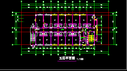 宾馆商住楼建筑CAD平立剖面设计图-图二