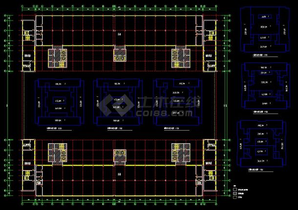 某地大型生活超市建筑方案设计cad施工图-图二