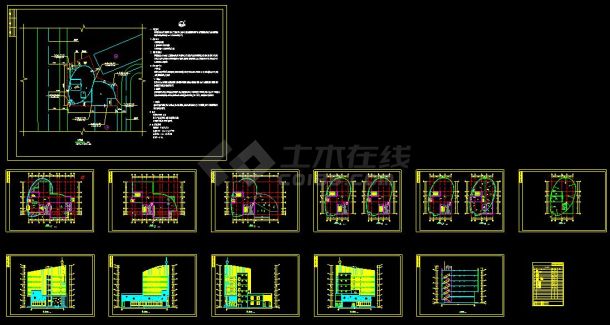 某地商贸中心建筑方案设计cad施工图纸-图一