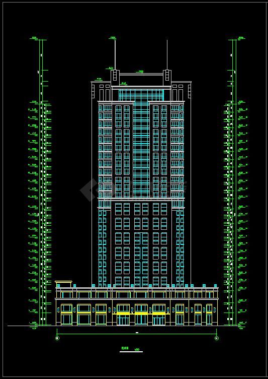 某地酒店大楼建筑方案设计cad全套施工图-图二
