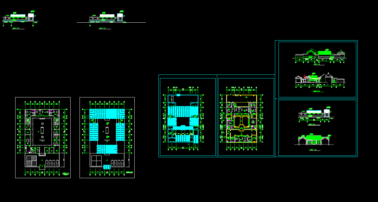 某郊区四合院设计cad建筑施工图