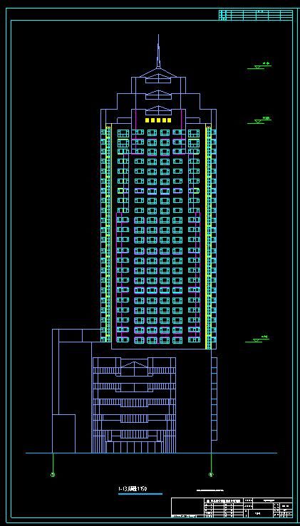 某高层住宅建筑cad详细设计方案图(含设计说明）-图二
