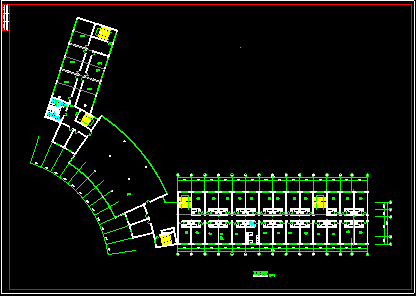 宾馆客房平面施工设计方案CAD图-图二