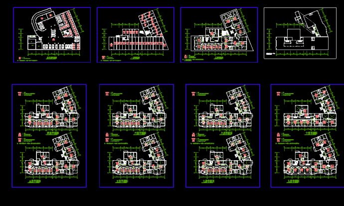 时代广场平面建筑cad设计施工方案图_图1