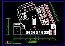时代广场平面建筑cad设计施工方案图-图二