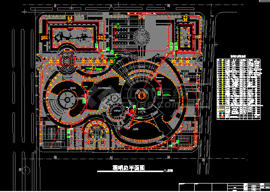 某地公园景观照明改建全套施工设计图-图二