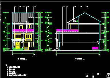 某小区独立别墅建筑CAD设计施工图带效果图-图二