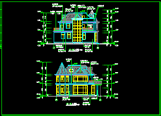 某市小区私人别墅建筑CAD设计施工图带效果图-图二