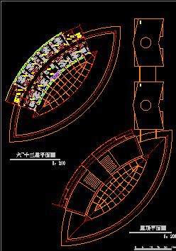 某市大酒店设计建筑施工平面方案图-图二