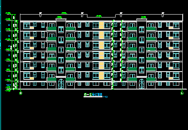 某小区六层住宅楼施工建筑CAD设计施工图纸-图二
