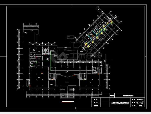 带地下室宾馆建筑设计方案全套CAD图纸-图二