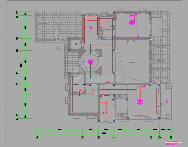 经典别墅电气设计方案全套CAD图纸-图二