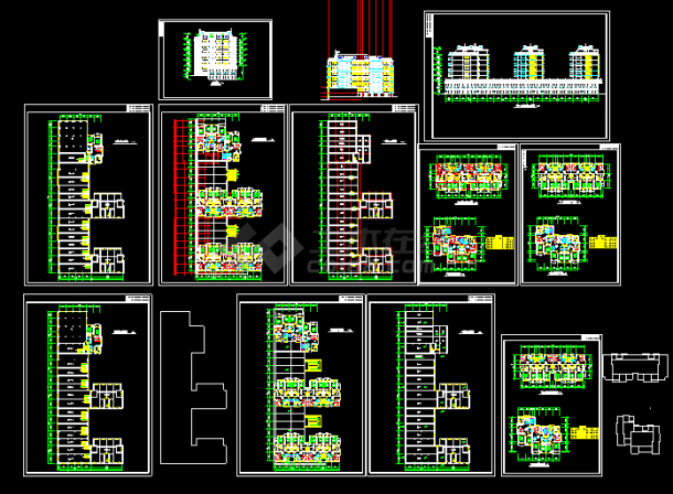 南港住宅楼建筑CAD方案设计施工图纸-图一