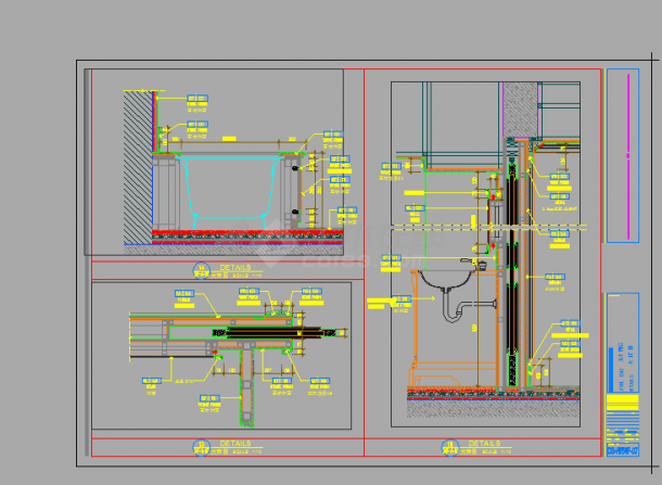 二层豪华别墅墙身设计方案全套CAD图纸-图二