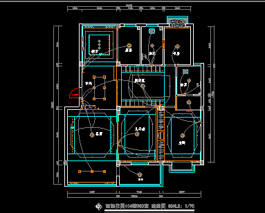 某市丽都花园住宅室内装修CAD设计施工图纸-图二