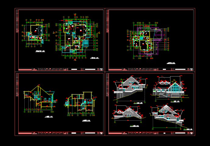 杭州某森林住宅小区别墅设计CAD建筑施工图_图1