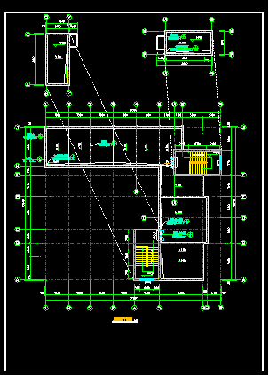 某地二层卫生院建筑施工方案CAD图-图二