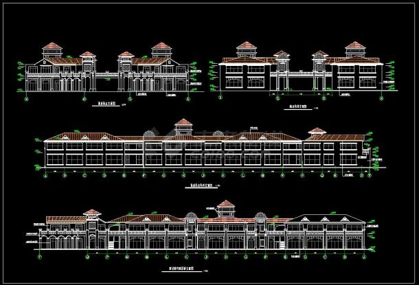 某地特色商业街建筑设计cad方案图-图一