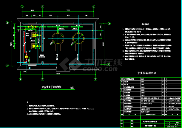 常用压锅炉房采暖设计全套cad施工方案图-图一