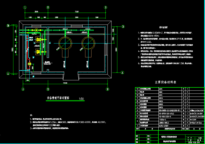 常用压锅炉房采暖设计全套cad施工方案图_图1