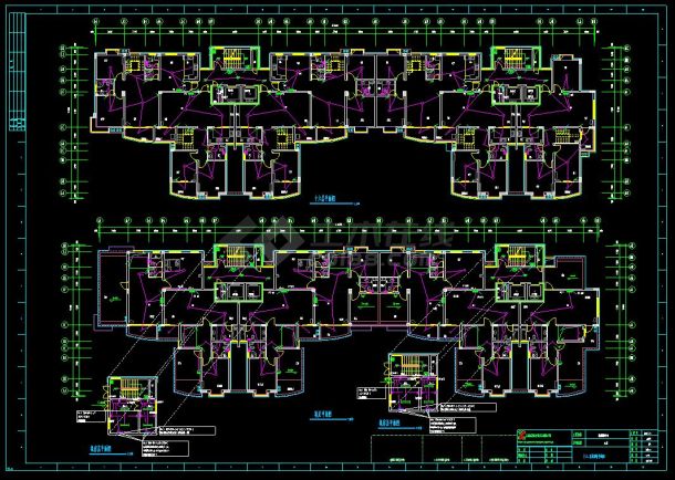 某地小区住宅楼电气设计CAD施工方案图-图二