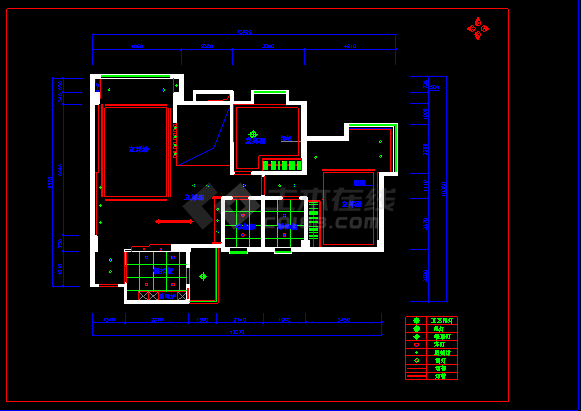 叠层花园洋房室内精装修cad施工方案设计图-图二