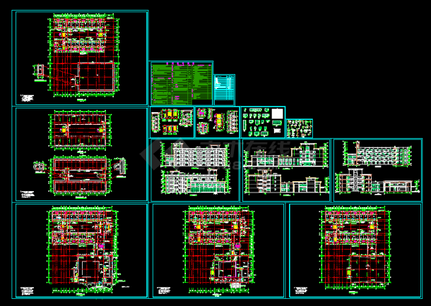 某小区多层职工宿舍楼CAD建筑设计施工图纸-图一