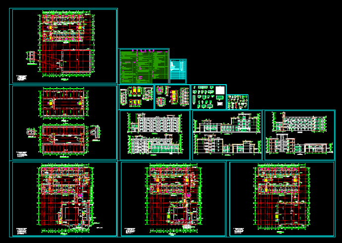 某小区多层职工宿舍楼CAD建筑设计施工图纸_图1
