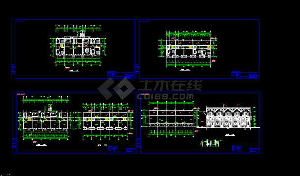 某地区某经典别墅设计cad建筑方案图-图一