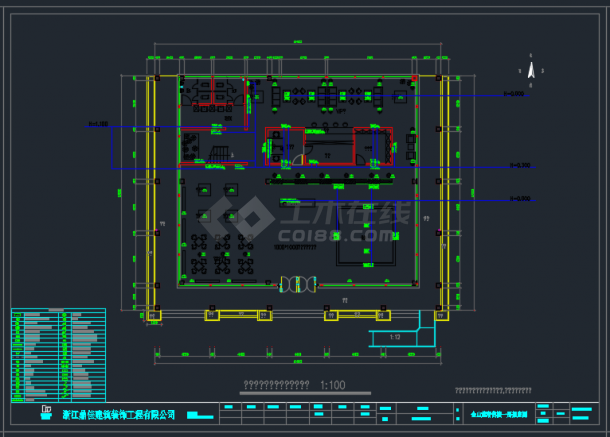 江西某地某楼盘售楼处建筑设计CAD图-图二