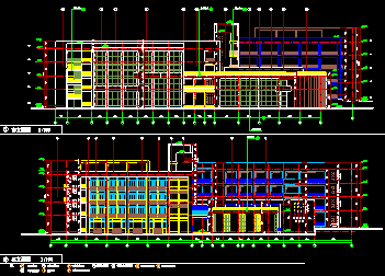 某学校综合楼建筑施工设计CAD图-图二