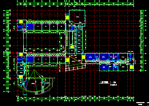 首都航天中学综合教学楼建施设计CAD图-图二