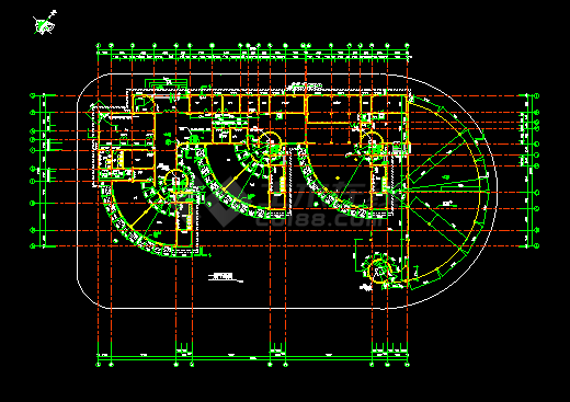 某幼儿园平立面施工设计平立CAD方案-图二