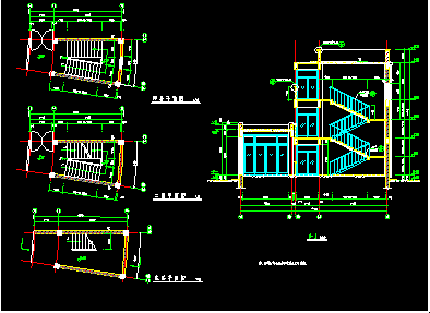 某成大教学楼建筑施工设计CAD图-图二