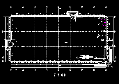 某城市大型超市建筑设计CAD平面图-图二