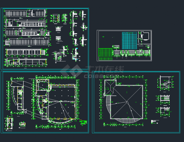 某大型餐厅建筑设计CAD施工方案图纸-图一