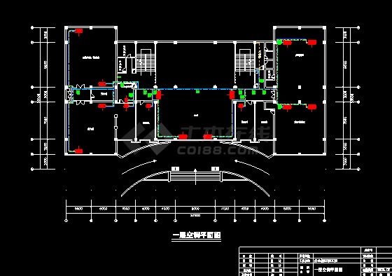 某办公楼模块式及多联方案cad平面设计图-图二