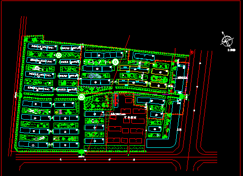 某住宅小区规划建筑CAD设计平面图纸-图一