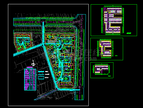 某现代花园住宅小区规划CAD设计总图纸-图一
