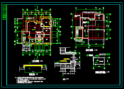 某地滨河茶馆CAD建筑设计施工图-图二