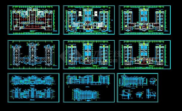 某地区某学校某教学楼设计cad建施图-图一