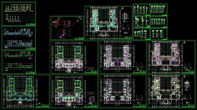 某地会所别墅建筑设计cad给排水图纸_图1