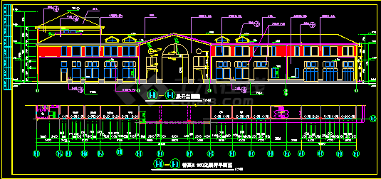 武汉长江边豪华会所设计施工CAD建筑方案图-图二