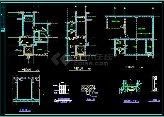 地下室人防建筑施工设计CAD方案图-图二
