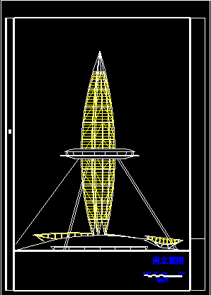 观光塔设计施工CAD平立剖方案图纸-图二