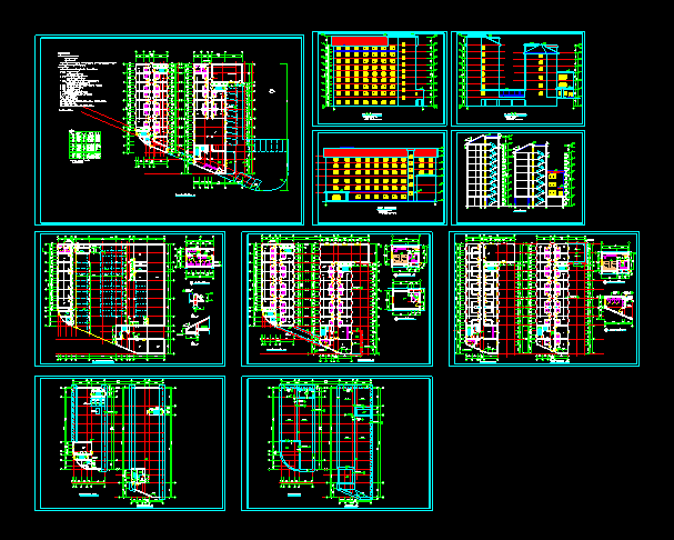 资源郎东大酒店施工设计CAD建筑方案图